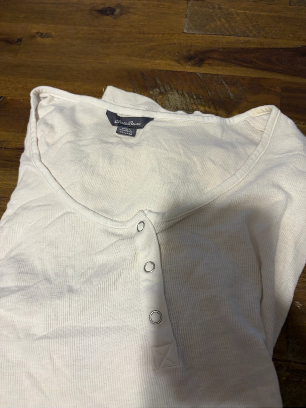 Eddie Bauer Off-White Long Sleeve Henley
